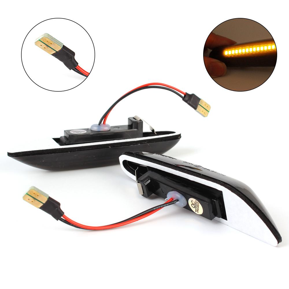 Дымовые линзы, динамический плавный светодиодный указатель поворота, боковой габаритный фонарь, 2 шт., автомобильный свет для BMW E90 E91 E92 E93 E60 E87 E82 E46, мигалка, последовательная лампа