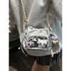 JIAERDI Сумка-итебэг на шнурке с волнами Женская Базовая Аниме Прозрачная Сумка через плечо Женская Ежедневная Повседневная Компактная Сумка-ведро Crossbody