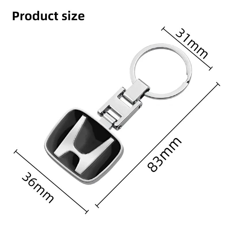 Car Styling 3D Metal Keychain Key Chain Rings for Honda CR-V STEPWGN Civic Accord City XR-V Envix ODYSSEY VEZEL Fit Accessories KU9