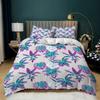 Leaf Flower Print Three-Piece Kit Quilt Cover Small And Fresh