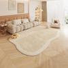 Cream Style Rugs for Bedroom Irregular Shapes Living Room Decoration Carpet Large Area Study Soft Rug Home Thick Plush Floor Mat