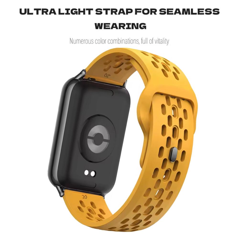 Спортивный силиконовый сменный ремешок для Xiaomi Mi Band 9 Pro/8 Pro Мягкий дышащий браслет для Redmi Watch 6/5/4 Наручный ремешок Correa