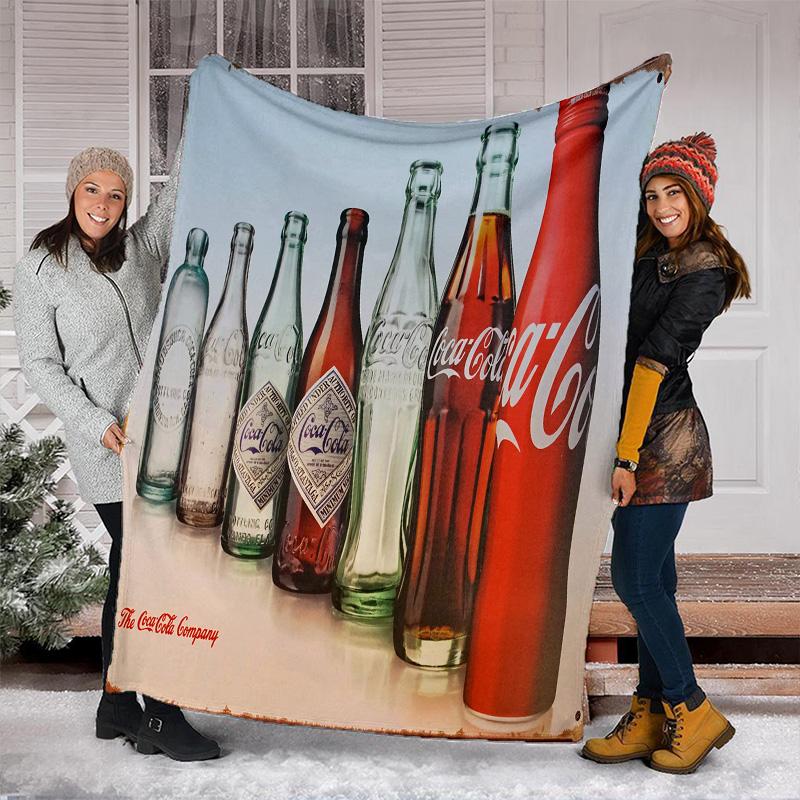 Cocacola Vintage Bottle Blanket Soft Comfortable All Seasons Perfect Sofa Office Naps Blanket Gift Idea Birthday Present Christmas Gift