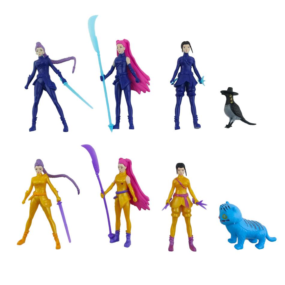 Аниме K-pop Фигурка Охотников на демонов K-pop Охотники на демонов Руми Мира Зои Тигр Фигурка Игрушка Украшение для стола Статуэтки Орнамент Детские подарки