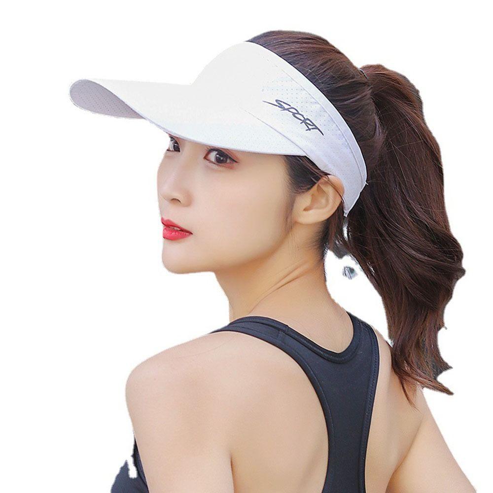 Sports Solid Color Sunscreen For Men UV Protection Empty Top Hat Sun Hat Korean Style Hat Women Cap