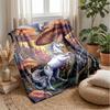 Fantastic Unicorns in Galaxy Theme blanket Lightweight Warm Flannel Blanket Decorative Throw Blanket for Home Decoration