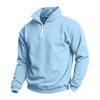 Men's Casual Quarter-Zip Stand Collar Sweatshirt