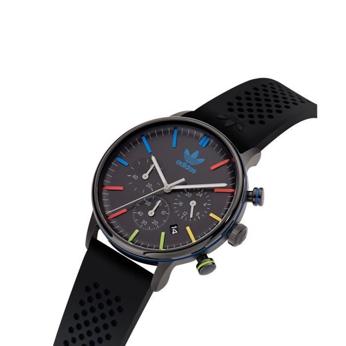 Montre - Adidas Originals - AOSY23021 - Noir Silicone - 40mm - Résistante à 5 bar