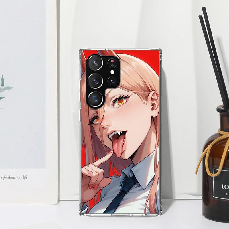 Чехол для телефона 'Сила Человека-бензопилы' C-Chainsaw Man для Samsung Galaxy S26 S25 Edge S24 FE S23 S22 Ultra S21 Plus S20 + Художественные Fundas Задняя крышка Galax
