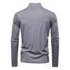 Men's Sunscreen and UV Protection Base Shirt Long Sleeved Half Zip T-shirt for Men
