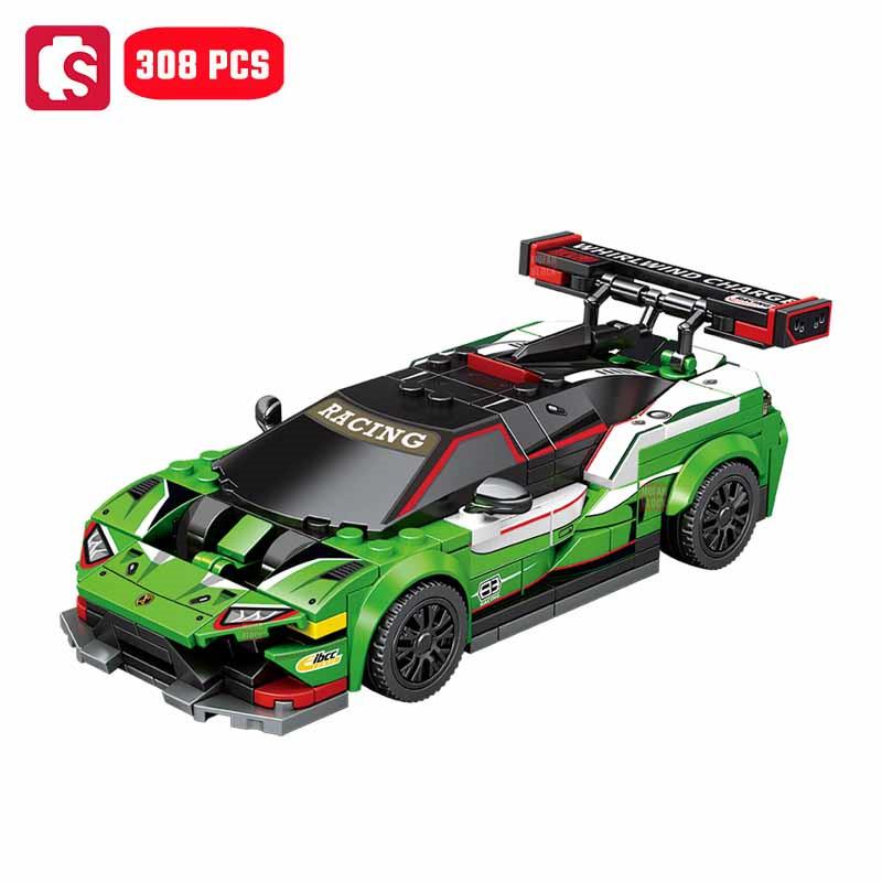 Нетоксичные Строительные Блоки Sembo Спортивный Автомобиль Moc Модели Гоночных Машин Внедорожные Сборные Кирпичики Набор для Сборки Автомобиля Для Детей Игрушка Подарки Детям