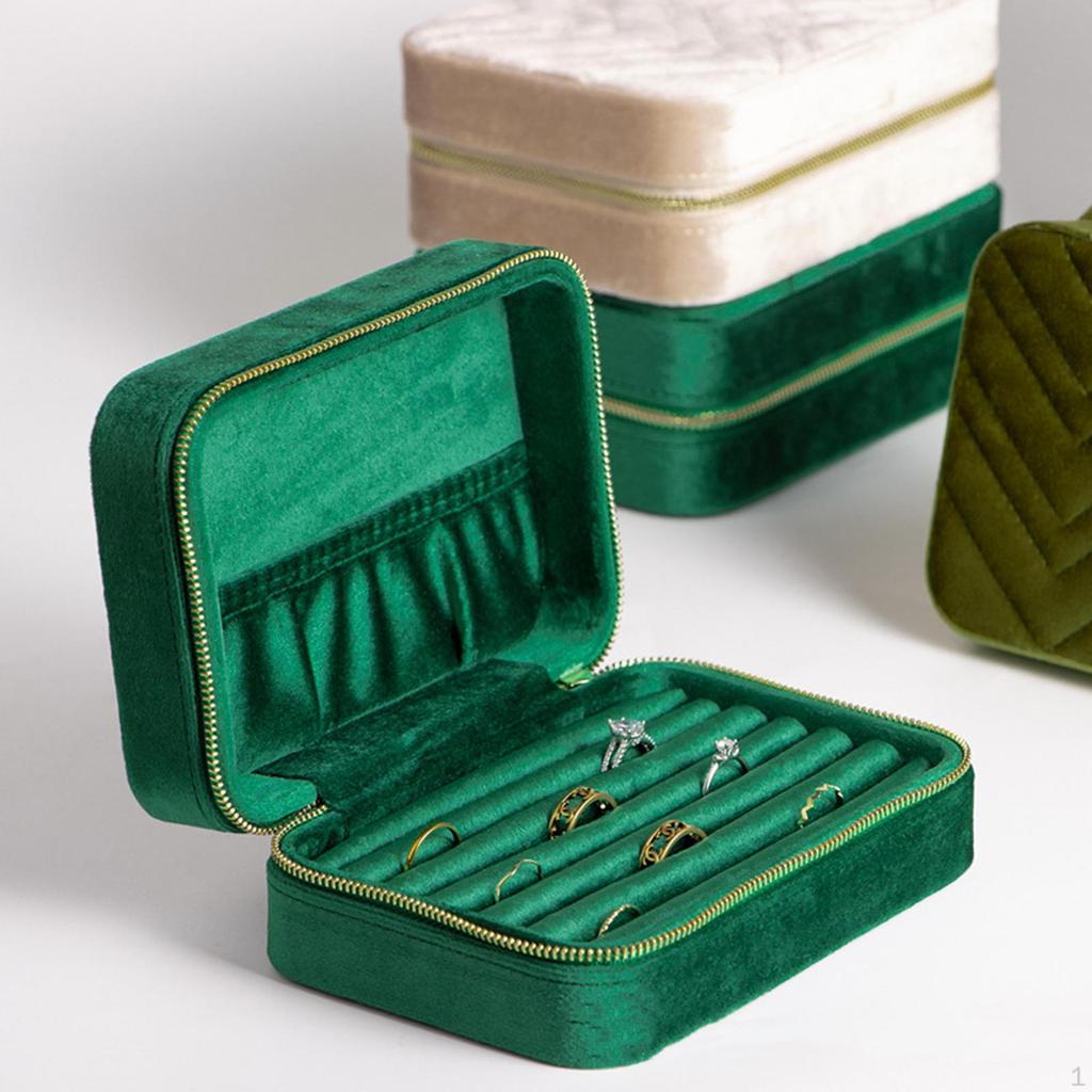 Travel Jewelry Box Organizer Storage Case Gift Display Holder Boxes Velvet Christmas