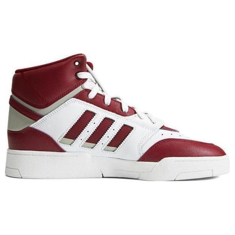 adidas Оригинальные кеды Drop Step XL из кожи, с нескользящей подошвой, легкие, высокие, для скейтбординга, унисекс, белые/красные FZ5711