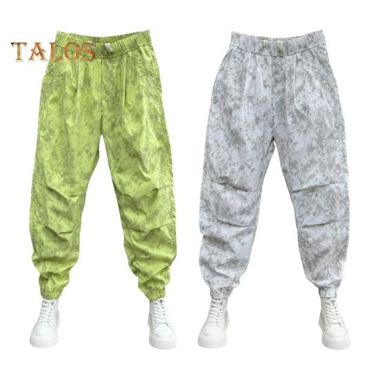 Мужские брюки-карго с завязками на талии, мешковатые брюки-джоггеры свободного кроя, шаровары с принтом и большими карманами для спорта и улицы