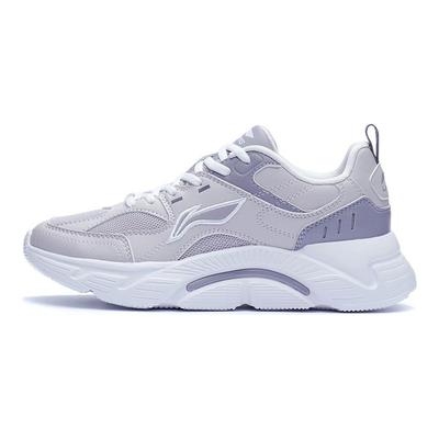 Кроссовки Li Ning Running Series для бега, повседневные, амортизирующие, нескользящие, износостойкие, с низким верхом, женские кроссовки, фиолетовые ARSR054-3