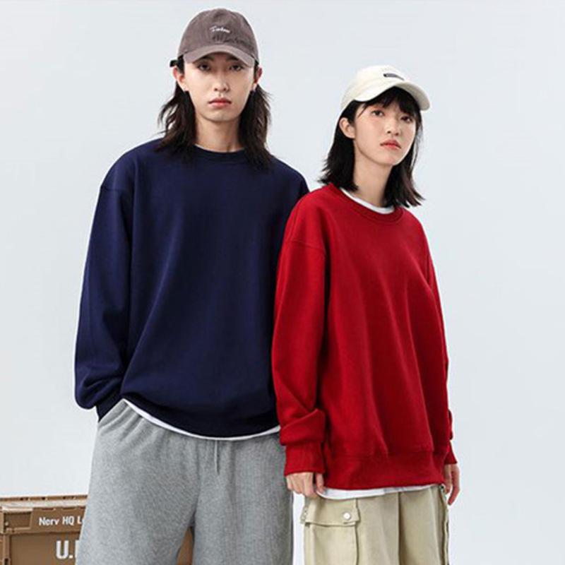 Unisex Lambswool Fleece-Lined Hoodie: Heavyweight, Loose Fit, Plus Size, Warm & Versatile for Autumn/Winter