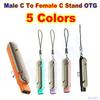 USB Type C Flat Phone Charger Fast Charging Cable C Kick Cable Stand Invisible Support Foldable Holder Charge Bracket For iPhone 4