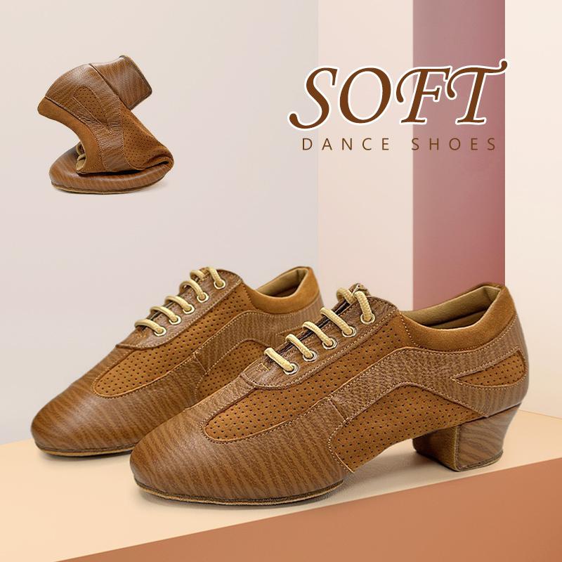 Women's Latin Closed Lacing Salsa Tango Bachata Modern Jazz Ballroom Performance Training Shoes