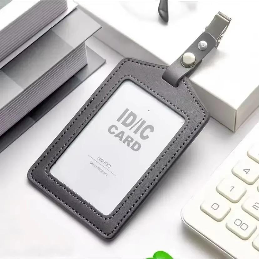 Горизонтальный вертикальный чехол для удостоверения личности из натуральной кожи для удостоверения личности медсестры, держатель для кредитной карты, держатель для бейджа, чехол для карты