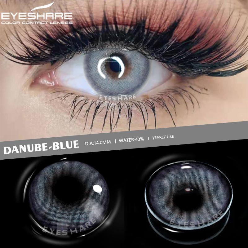Eyeshare 2pcs/pair Colored Contact Lenses for Eyes Colored Eye Lenses RICH GIRL Contact Lens Beautiful Pupil Cosmetics Yearly