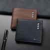 Men Short Bifold PU Leather Wallet Credit ID Card Holder Large Capacity Purse Masculina Premium Wallet with Coin Bag Zipper