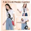 Adjustable Phone Lanyard Crossbody Strap,360° Rotatable Tether Tabs,Clip and Go Strap for Phone with Wallet Crossbody