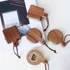 1pc Wooden Bottle Opener Circular Solid Wood Bottle Opener Magnetic Refrigerator Sticker Beer Bottle Opener