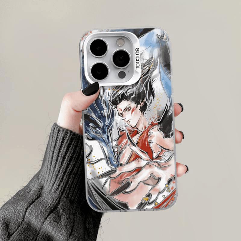 Nezha compatible phone case for iPhone 16 Pro Max 14, Silver 13, iPhone 15, Cartoon 11, 12, XR8, Aoguang 7XS