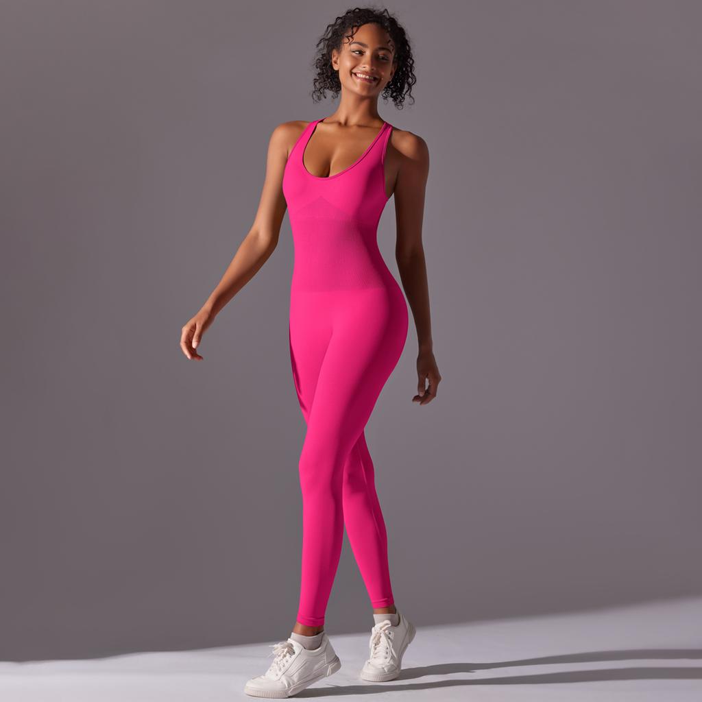 Auroth спортивный боди для фитнеса с открытой спиной, женский бесшовный цельный комбинезон для йоги, тонкий красивый комбинезон для бега со спиной