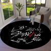 SKZ Round Area Rug,Carpet Rug for Living Room Bedroom Sofa Playroom Decor,Non-slip Floor Mat