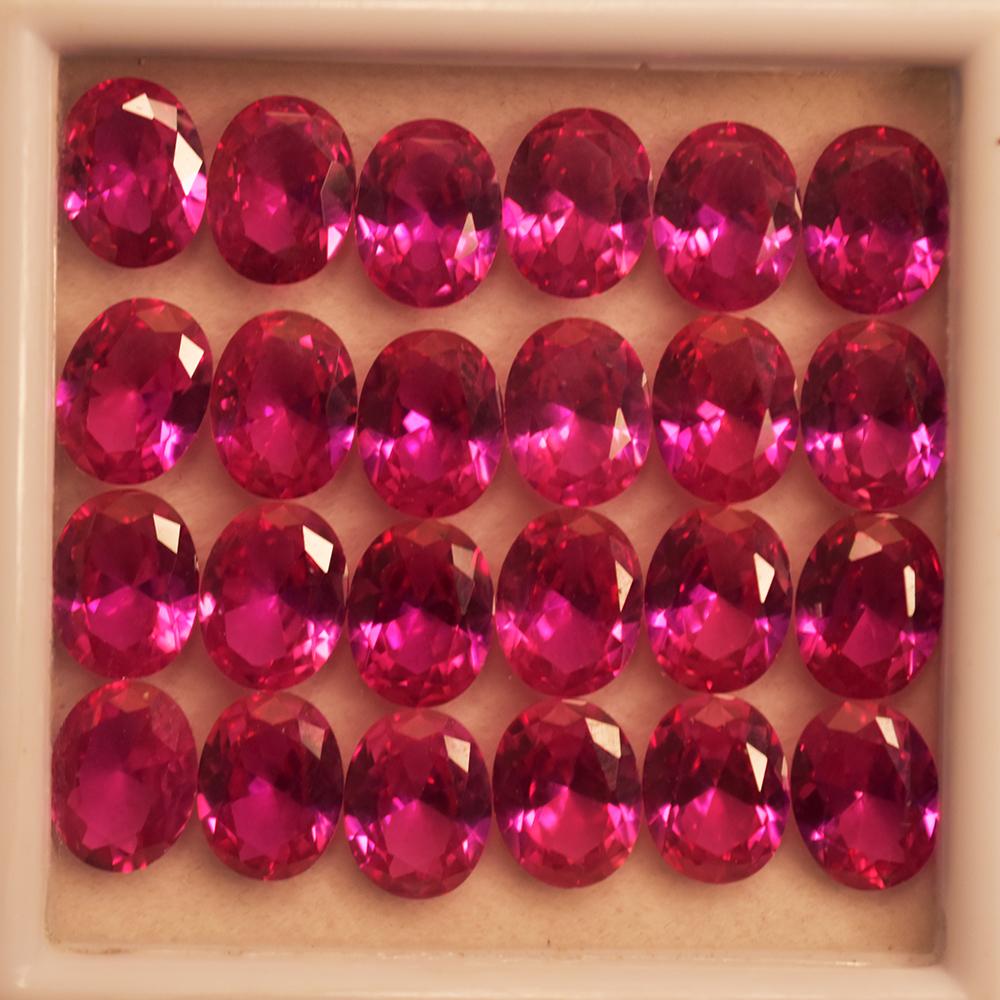 Natural Pink Sapphire 15 Pcs 7x5 mm Oval Cut Lot Birthstone Rare Gems