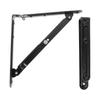 2Pcs Black Folding Support Brackets Heavy Duty Wall Board Support Rack Practical Folding Shelf Brackets for Garage Workbench