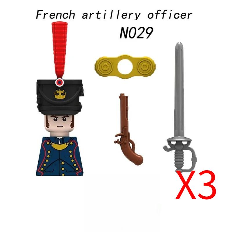 MOC Средневековый Военный Наполеоновские Войны Строительные Блоки Британская Французская Армия Пехота Кавалерия Фигурка Солдата Кирпичный Конструктор