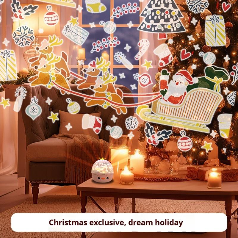 Starry Sky Projection Music Bluetooth Night Light Dreamy Gift Rotating Bedroom Bedhead Atmosphere Lighting