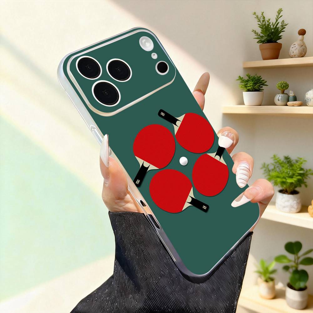 Настольный теннис Ракетка Крутая Для iPhone 11,12,13,14,15,16,17,Pro,Max,Plus,Mini,SE4,E Чехол для телефона С MagSafe Беспроводной