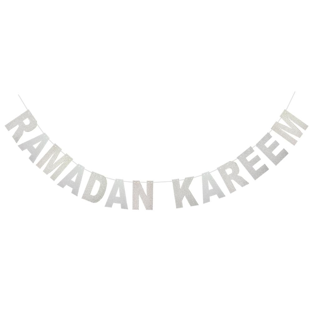 Рамадан Карим Украшение дома Баннер EID MUBARAK Золотая нить Флаг Вымпел для вечеринки Малый Байрам Баннер Подвесная гирлянда Флаг Eid