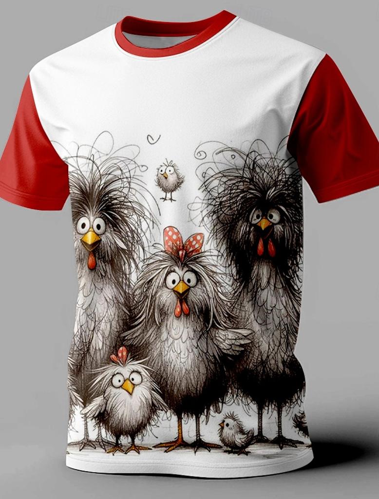 Футболка мужская повседневная с принтом Animal Funny Retro, уличная повседневная футболка для бара, с короткими рукавами и круглым вырезом, одежда для весны и лета
