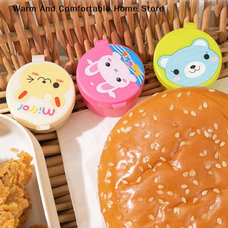 Cartoon Sauce Bottle Mini Bento Box Animal Friend Soy Sauce Box Tomato Sauce Honey Salad Sauce Container Bento Box Accessories