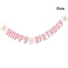 Non Woven Daisy Banner Birthday Party Decoration Hanging Flag Durable Happy Birthday Banner