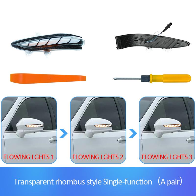 Amber LED Flowing Sequential Side Mirror Dynamic Turn Signal Light for Toyota 14th Crown S210 With White Daytime Running Light