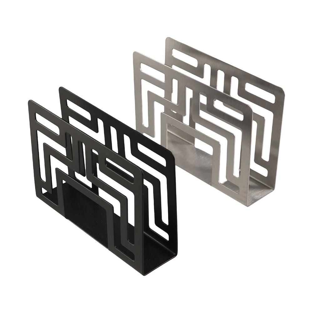 Современный держатель для салфеток из нержавеющей стали, полый держатель для бумажных полотенец, черная стойка для хранения бумаги, кухня