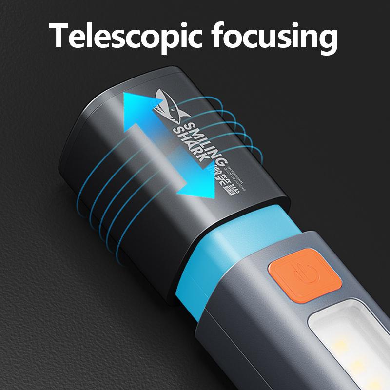 Светодиодный фонарик XPE Супер яркий фонарик с крючком Кемпинговый светильник USB Перезаряжаемый масштабируемый водонепроницаемый уличный рабочий фонарь