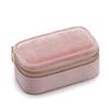 1pcs Mini Velvet Ring Box Jewelry Storage Case Single Layer Earrings Necklace Organizer Candy Color Zipper Bag Travel Portable