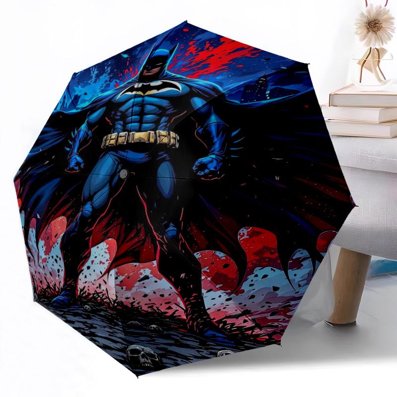 Batman Action Outdoor Automatic Umbrella Sturdy 8 Rib Durable Plastic Iron Outdoor Daily Use Outdoor Accessory Perfect Gift Friends