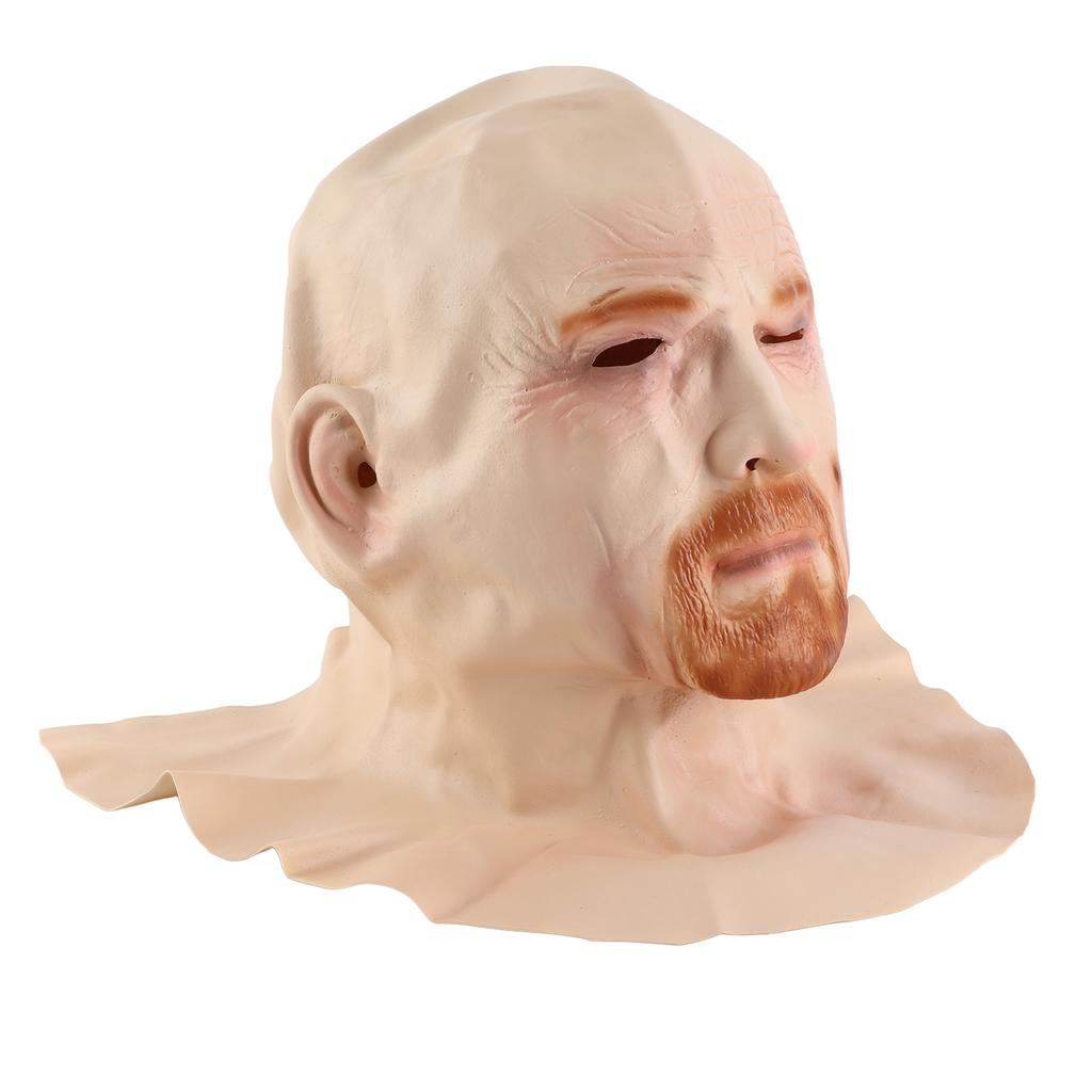 Old Man Face Cover Halloween Latex Headgear Scary Halloween Cosplay Party Props