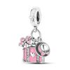 Pink Ballet Girl Pendant Charms Beads Fit Fashion Style Bracelet Necklace 925 Silver DIY Jewelry
