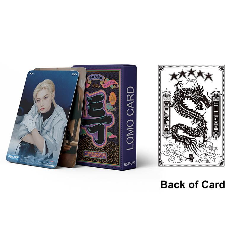 55pcs/set Kpop Stray Kids MAXIDENT Time Out CIRCUS NOEASY New Album Lomo Cards High Quality HD Double Side Print Photo Cards