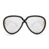 Loewe x Paulas Ibiza Pilot Mask Sunglasses Shiny Black/Smoke Women Eyewear LW40132I-6501C