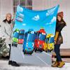 the little bus tayo printed throw blanket—lightweight,soft,warm;versatile blanket for all seasons—perfect as &air-conditioning throw,nap blanket