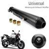 Universal Motorcycle Cafe Racer Exhaust Pipe Escape Board Moto Muffler with Sliding Bracket For Honda For Yamaha For Kawasaki
